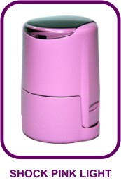 SHOCK PINK LIGHT - оснастка для печати в дизайнерском
исполнении окрашенная вручную в нежно розовый цвет с сиреневатым оттенком