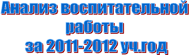 Анализ воспитательной
работы
за уч.год