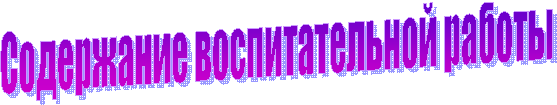 Содержание воспитательной работы