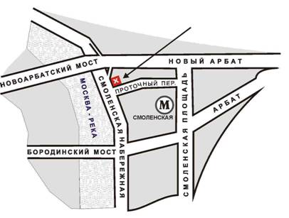Схема расположения отдела виз посольства Великобритании