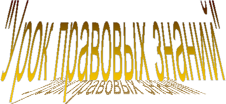 "Урок правовых знаний"