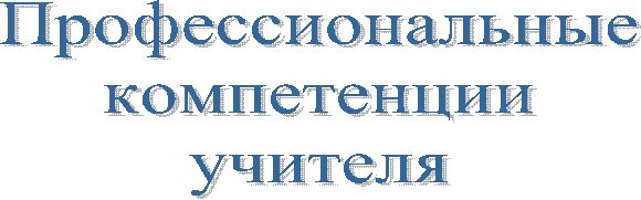 Профессиональные
компетенции
учителя
