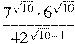\frac{7^{\sqrt{10}}\cdot