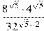 \frac{8^{\sqrt{5}}\cdot