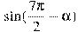 \sin (\frac{7\pi }{2}-\alpha )