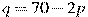 q=70-2p