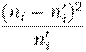 \frac{(n_i - n'_i)^2}{n'_i}