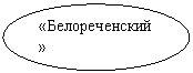 Овал: «Белореченский»