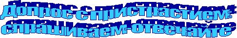 Допрос с пристрастием:
спрашиваем-отвечайте