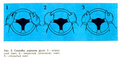 Способы держать руль