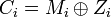 C_i = M_i \oplus Z_i