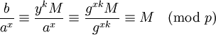 \frac{b}{a^x}\equiv