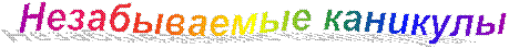 Незабываемые каникулы