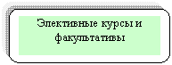 Скругленный прямоугольник: Элективные курсы и фа-культативы
