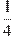 \frac{1}{4}