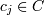 c_j \in C