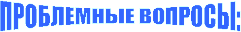 ПРОБЛЕМНЫЕ ВОПРОСЫ: