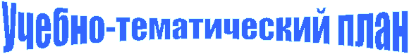 Учебно-тематический план
