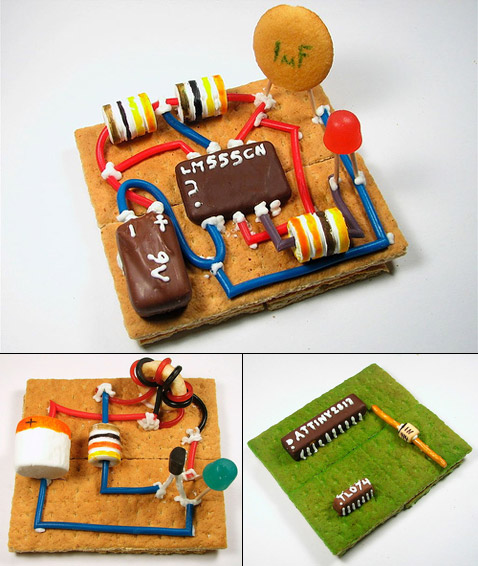 "�����-�����" (<a href="http://www.evilmadscientist.com/article.php/circuitsnacks">Circuitry Snacks</a>). ��� ��, ���, ��������, ���� �� ������� � Evil Mad Scientist Laboratories. �� ������ � ��������� ������ (���������� Windell Oskay).