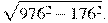 \sqrt{976^^2}.