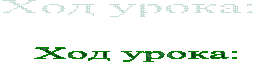 Ход урока: