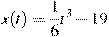x(t)=\frac{1}{6}t^3 -19