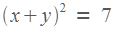 (�+�)^2 = 7