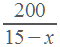 200/(15-�)