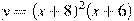 y=(x+8)^2(x+6)