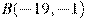 B(-19, -1)