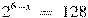{{2}^{6-x}}~=~128