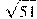 sqrt{51}