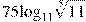75{{log }_{11}}sqrt[5]{11}