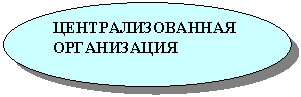 Овал: ЦЕНТРАЛИЗОВАННАЯ ОРГАНИЗАЦИЯ