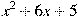 x^2+6x+5