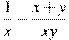 \frac{1}{x}-\frac{x+y}{xy}