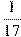 \frac{1}{17}