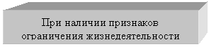 Подпись: При наличии признаков
ограничения жизнедеятельности