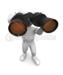 Men with binoculars