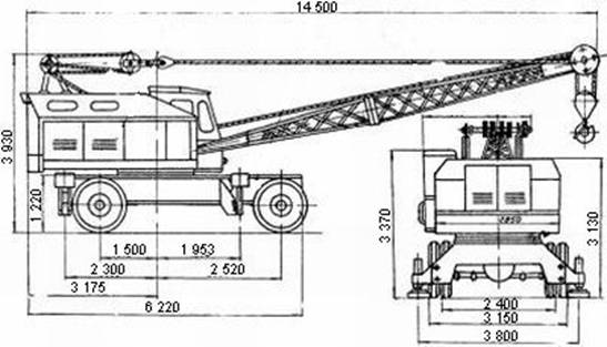 Техническая характеристика крана КС-4361 КС-4361А