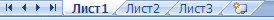 The sheet tab in Excel 2007