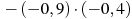 -(-0,9)\cdot(-0,4)