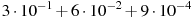 3\cdot10^{-1}+6\cdot10^{-2}+9\cdot10^{-4}