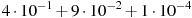 4\cdot10^{-1}+9\cdot10^{-2}+1\cdot10^{-4}