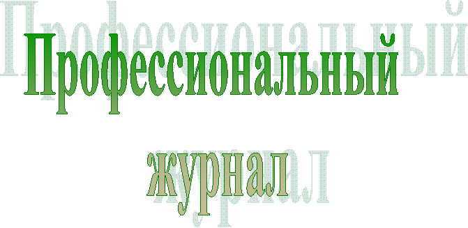Профессиональный
журнал