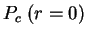 $ P_c \;(r=0)$