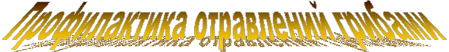 Профилактика отравлений грибами