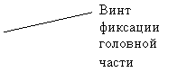 Выноска 2 (без границы): Винт фиксации головной части