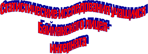 Статистические исследования учащихся
Баймакского лицея-
интерната
