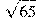 \sqrt{65}